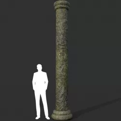 Low poly Ancient Dragon Temple Element 01 190909 Low-poly  3D model