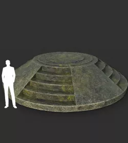 Low poly Ancient Dragon Temple Element 04 190909 Low-poly  3D model