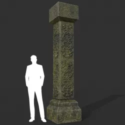 Low poly Ancient Dragon Temple Element 05 190909 Low-poly  3D model