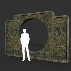 Low poly Ancient Dragon Temple Element 10 190909 Low-poly  3D model