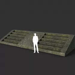 Low poly Ancient Dragon Temple Element 13 190909 Low-poly  3D model