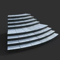 Low poly Ancient Roman Ruin Construction R6 - Snow Winter Low-poly  3D model