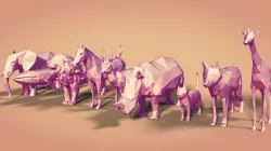 Low Poly Animals Collection Low-poly  3D model