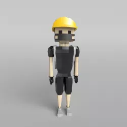 Low Poly Protestor Type 2 Low-poly  3D model