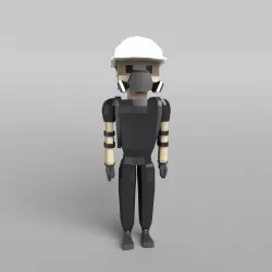 Low Poly Protestor Type 6 Low-poly  3D model