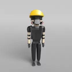 Low Poly Protestor Type 7 Low-poly  3D model