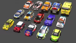 Low Poly Rally Car Pack Low-poly 3D model Low-poly  3D model