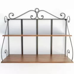 Luberon Iron and wooden Shelf 3D model