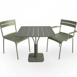 Luxembourg Metallic Table and chairs Fermob 3D model