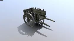 Medieval Cart Prop Low-poly  3D model