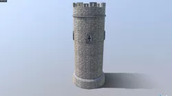 Medieval Castle Tower Low-poly  3D model