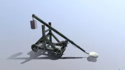 Medieval Trebuchet  Low-poly  3D model