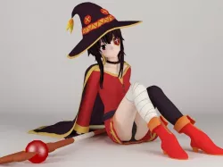 Megumin anime girl pose 02 3D model