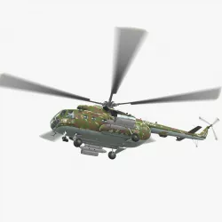 Mi-17 Slovak Air Force Animated Low-poly  3D model