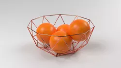 Modern Fruit Basket Low-poly  3D model