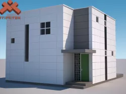 Modern Prefab House - E Cube Low-poly  3D model