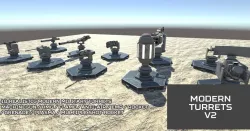 Modern Unmanned Turrets v2 Low-poly  3D model