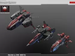 Modular Fighter Kit Pirate Clan Bloodskulls Low-poly  3D model