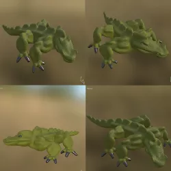 Monster 01 3 Pose PBR Low-poly  3D model