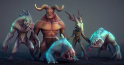 Monster Creatures Low-poly  3D model
