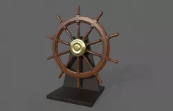 Nautical Wheel Game-Ready 3D Model Low-poly  3D model