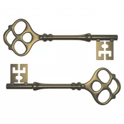 Old Steampunk Key Victorian style prop highpoly printable 3D model