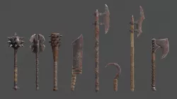 Orc Weapons Low-poly  3D model