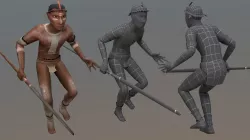 Papuan Low-poly  3D model