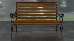 Park Terrace Garden Bench made in Delgo 3D model