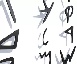 Phoenician Alphabet 3D model