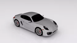 porsche cayman S Low-poly  3D model