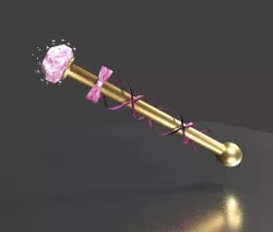 Princess wand with stars 3D model