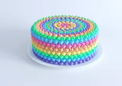 Rainbow Cake 3D model