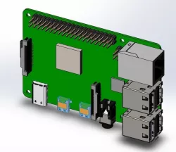 raspberry pi board 3D model