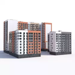 Residential building 3D model