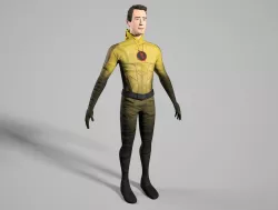Reverse Flash Tom Cavanagh Stylized 3D Model Low-poly  3D model