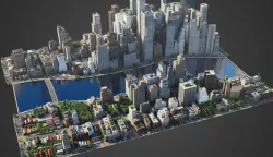River City C4 Low-poly  3D model