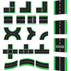 Road Systems FOR GAME 3d model Low-poly  3D model