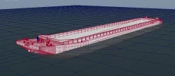 sand barge 3D model