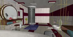 Scene 03 - interior Bathroom 3D model