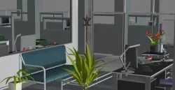 Scene 07 - interior Office 3D model