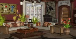 Scene 08 - interior living room 3D model