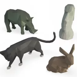 Sculpture Smalls Animals Marokka 3D model