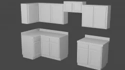 Set of Kitchen Cabinets 3D model