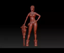 sexy girl Worker 3D model