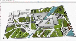 Sketchup park 3D model