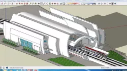 Sketchup Railway station A10 3D model