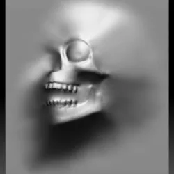Skull monster bas-relief STL file for CNC 3D model