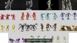 small bundle of monsters 3D Model Collection