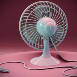 Small Desk Fan 3D model
